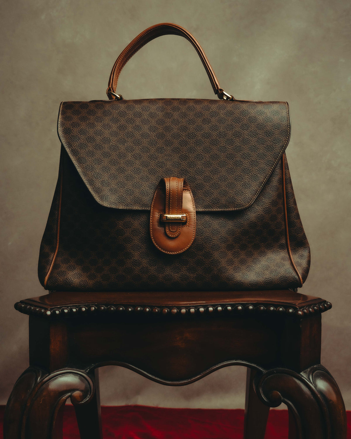 "CELINE" 80's-90's Classic monogram top-handle handbag