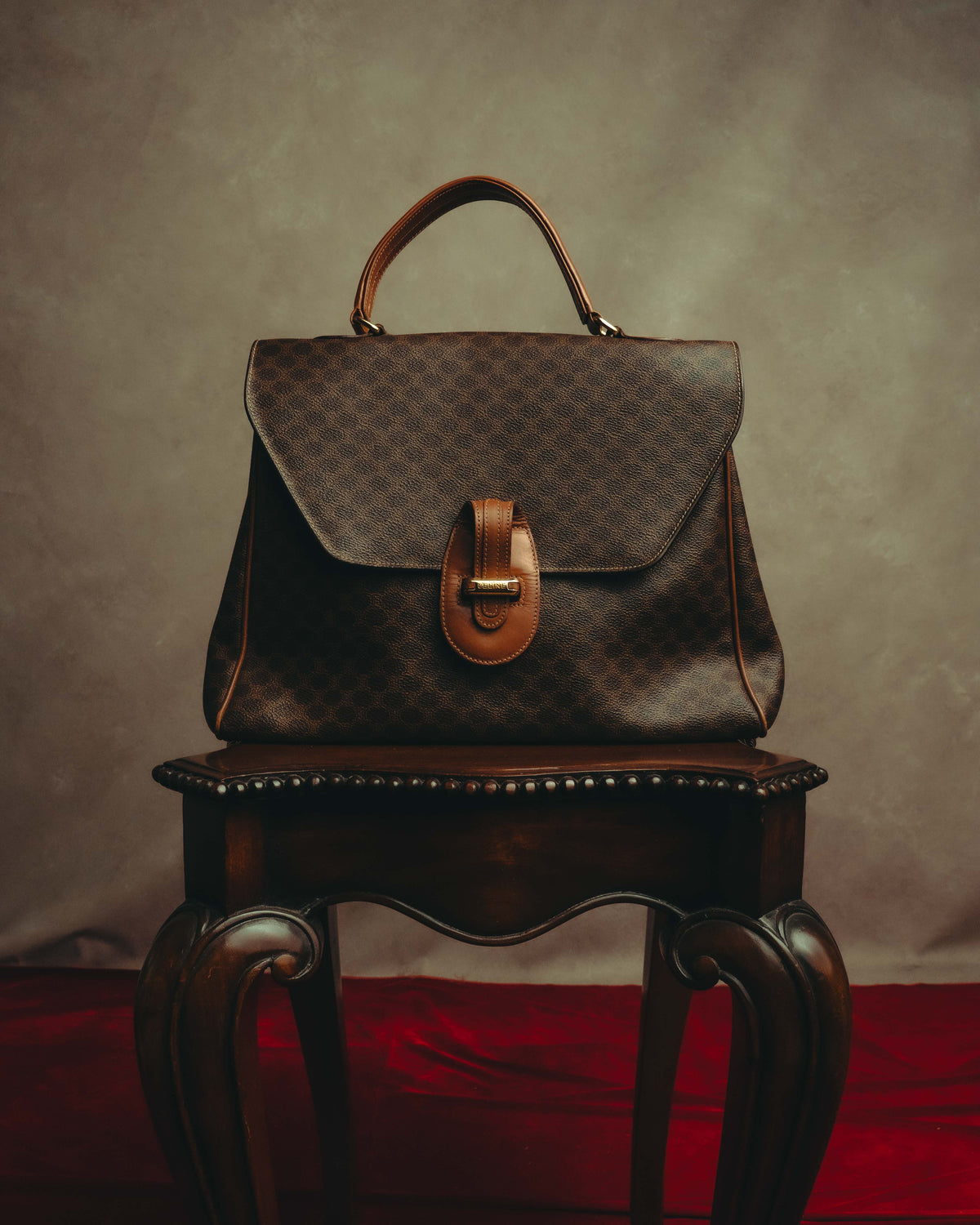 "CELINE" 80's-90's Classic monogram top-handle handbag