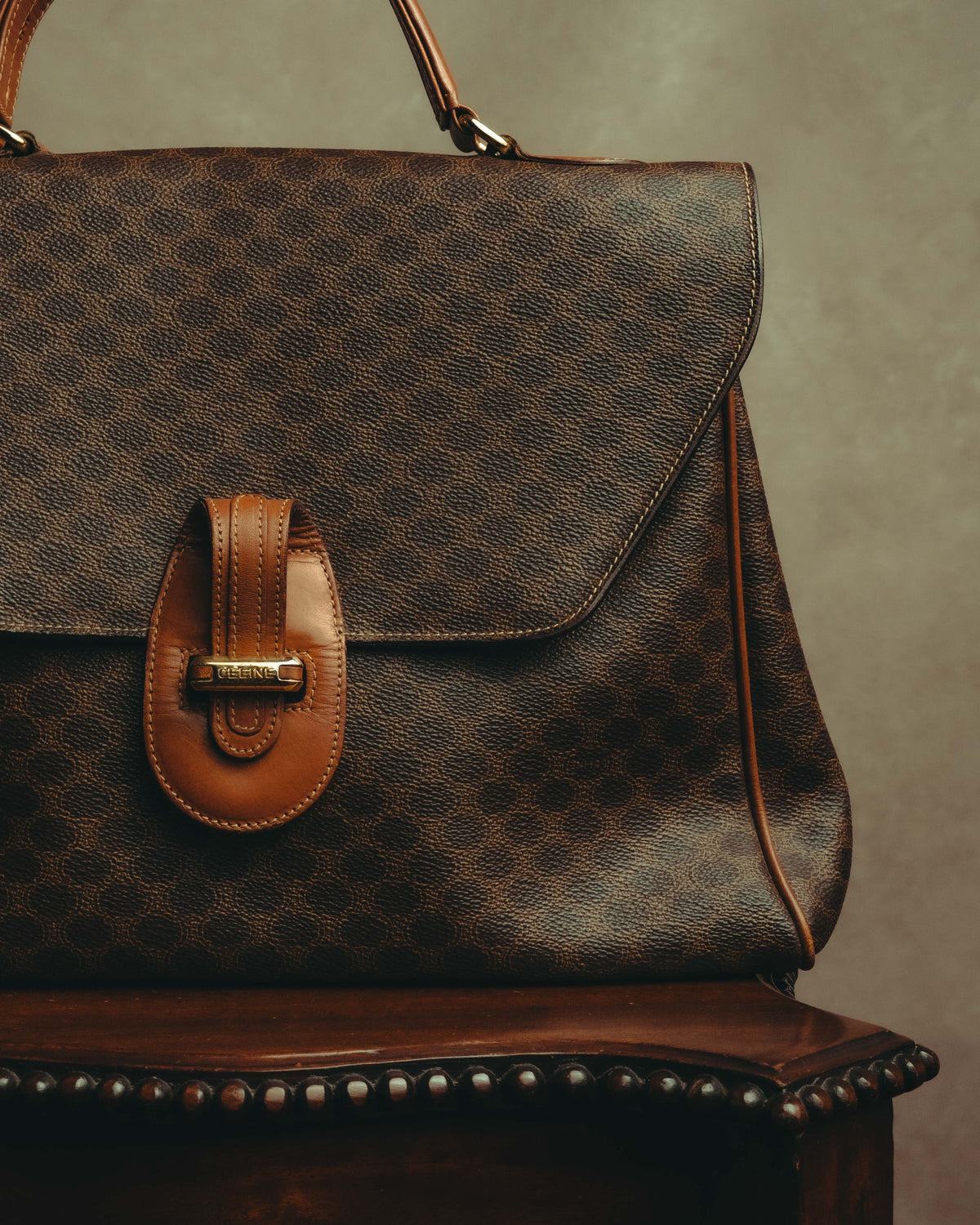 "CELINE" 80's-90's Classic monogram top-handle handbag