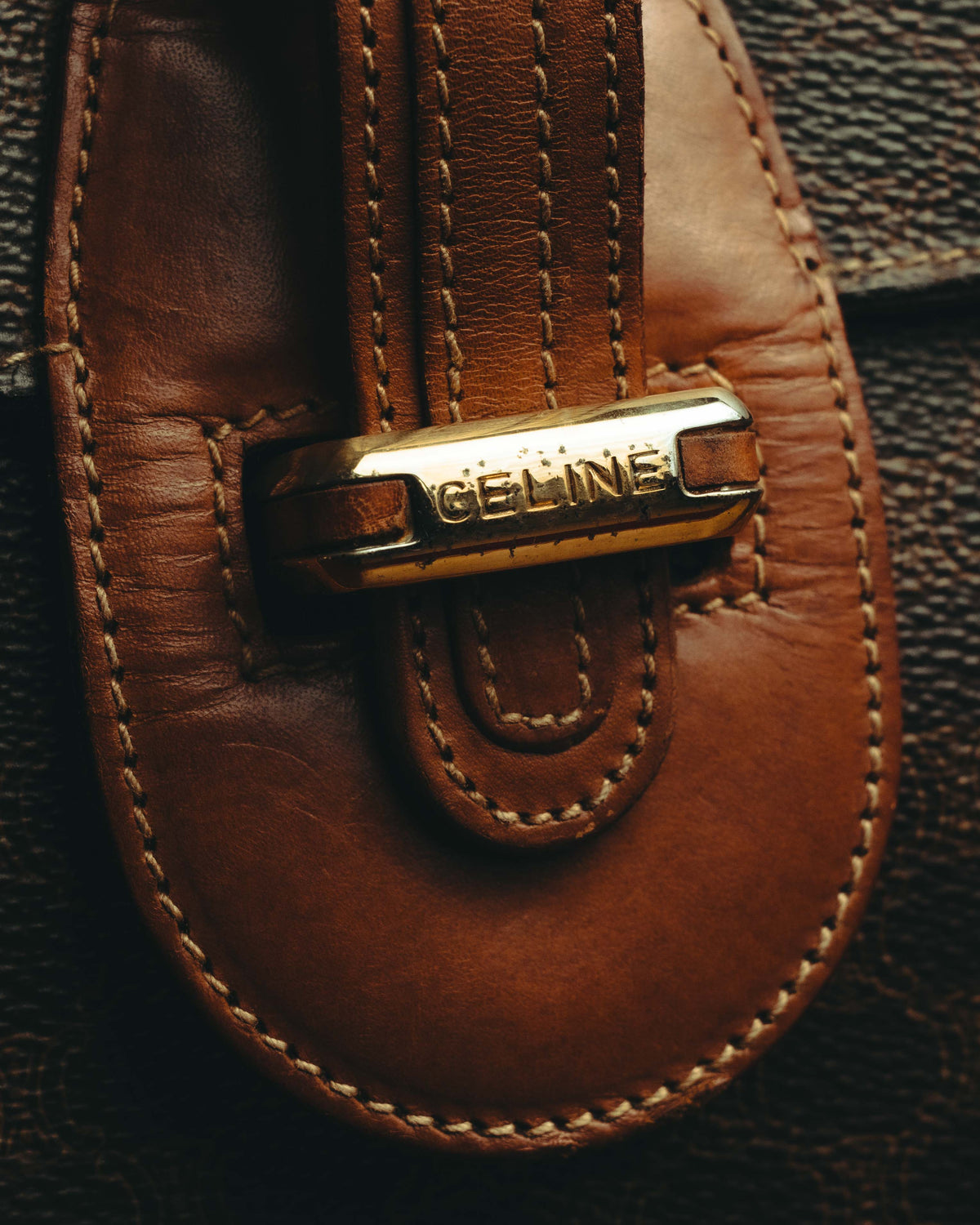 "CELINE" 80's-90's Classic monogram top-handle handbag