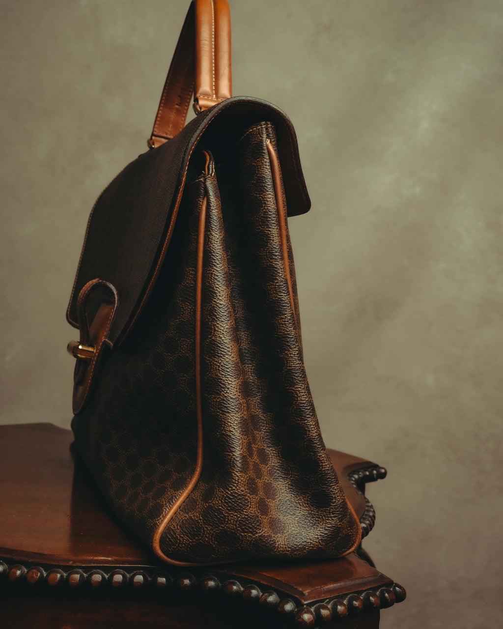 "CELINE" 80's-90's Classic monogram top-handle handbag
