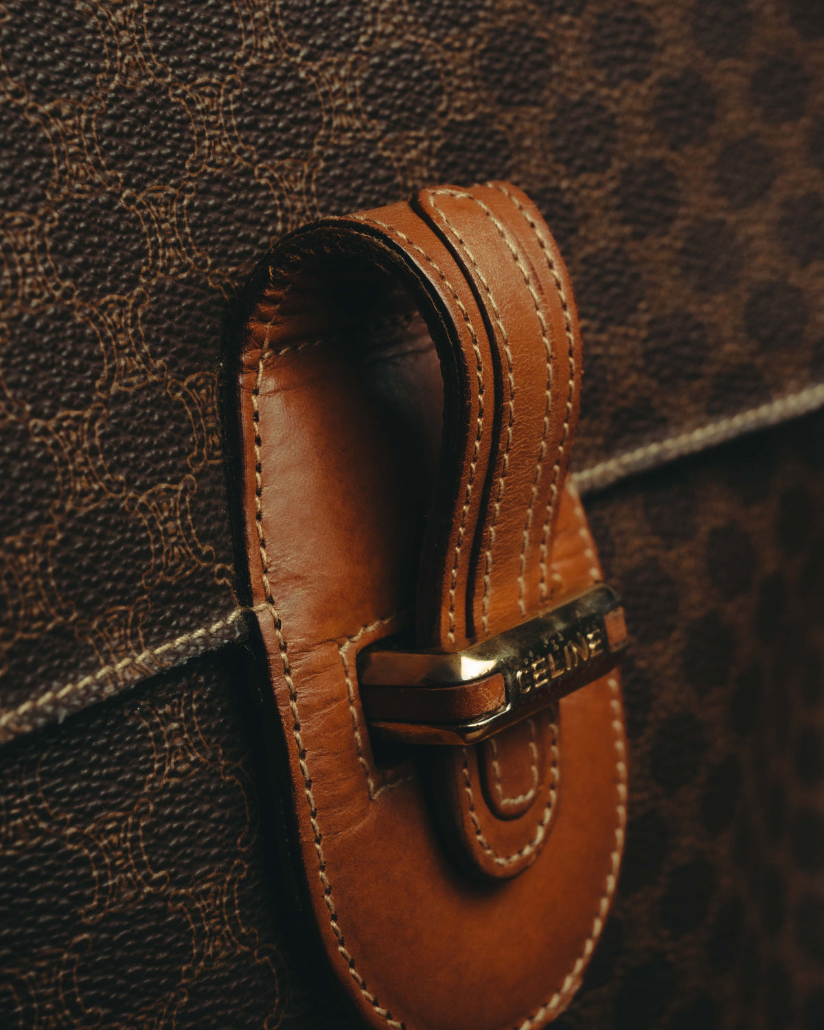 "CELINE" 80's-90's Classic monogram top-handle handbag