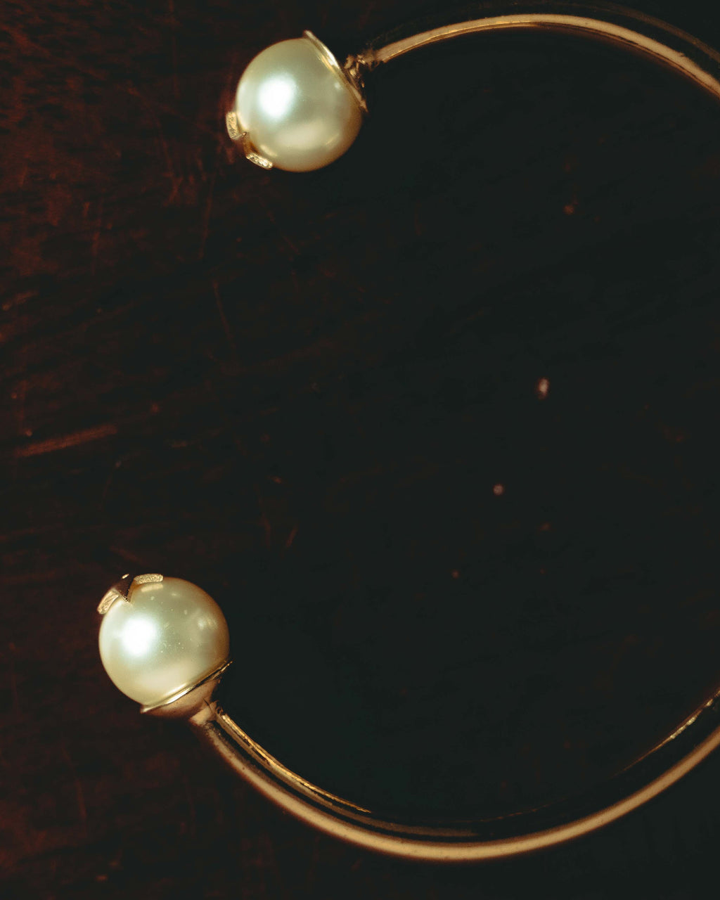 "Dior" 2020's Star pearl open cuff bangle