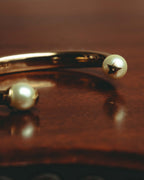 "Dior" 2020's Star pearl open cuff bangle