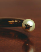 "Dior" 2020's Star pearl open cuff bangle