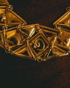 -SPECIAL- “Christian Lacroix” 80’s-90’s Geometric articulated statement necklace