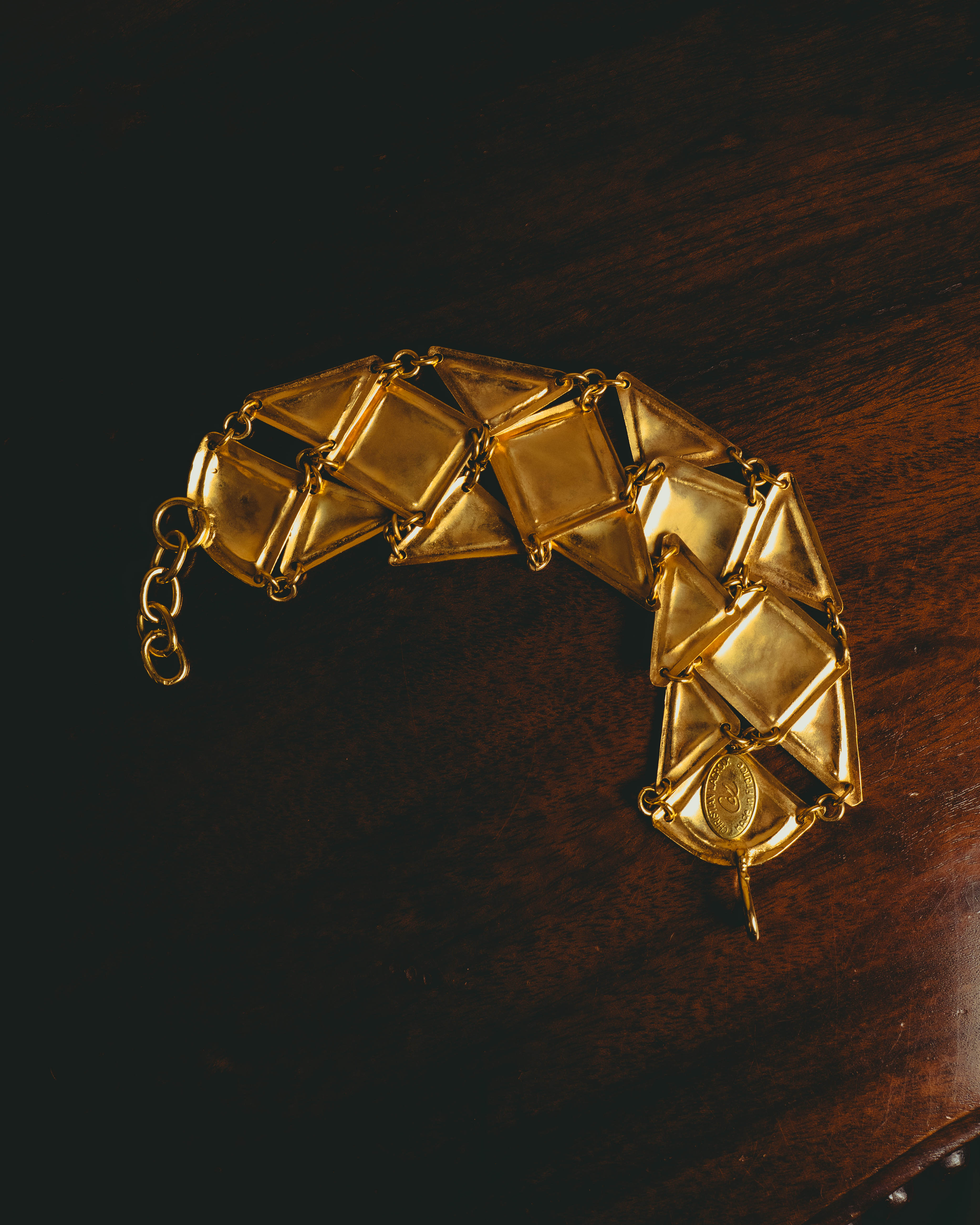 -SPECIAL- “Christian Lacroix” 80’s-90’s Geometric articulated statement necklace