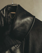 -SPECIAL- "BOTTEGA VENETA" 80's-00's Belted leather coat