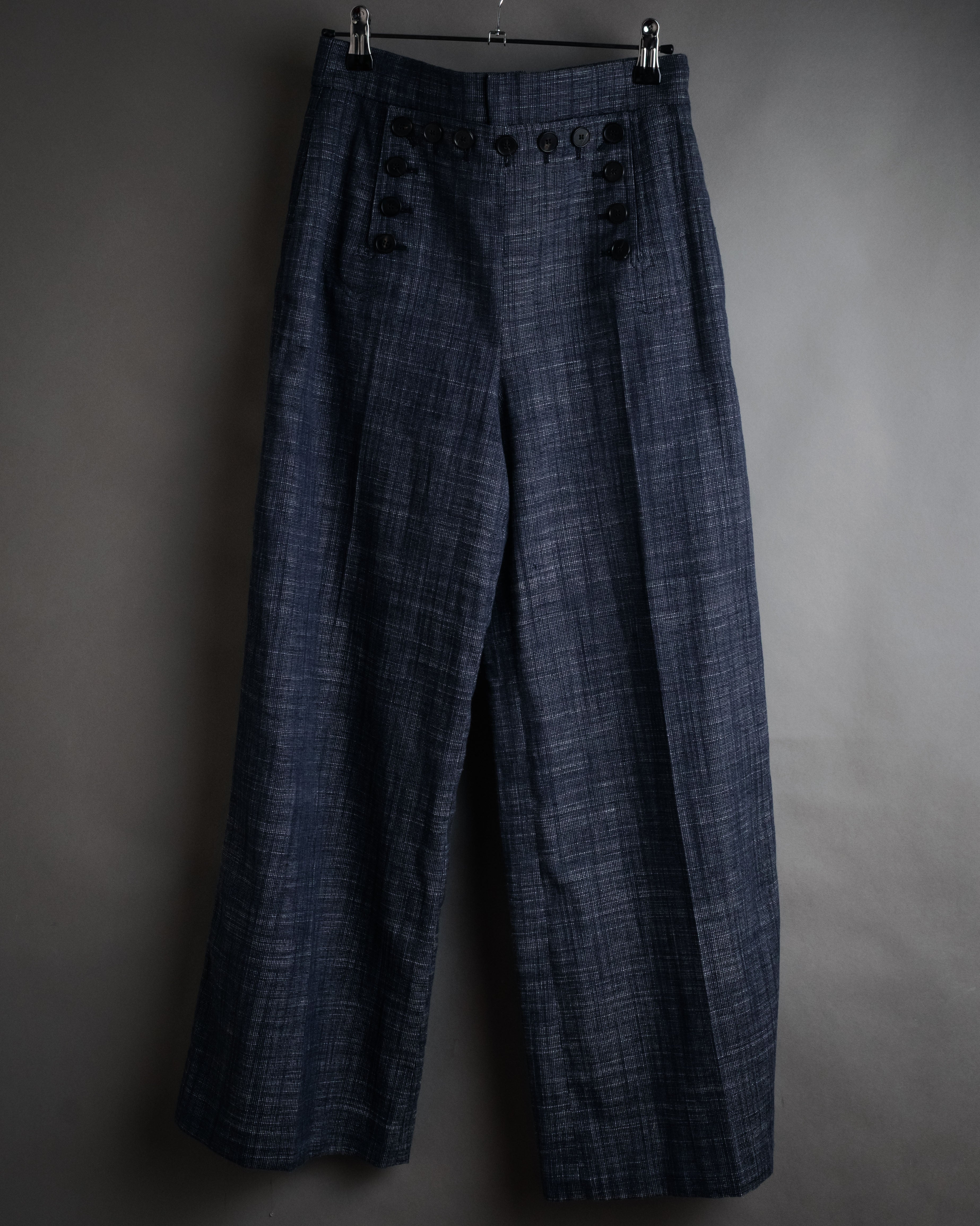 “Christian Dior” 2021 Sailor front wide trousers