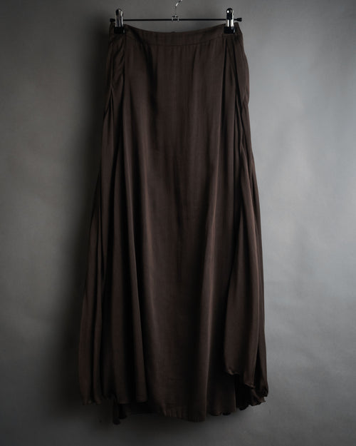 -SPECIAL- “CHANEL”90’s asymmetrical draped long skirt