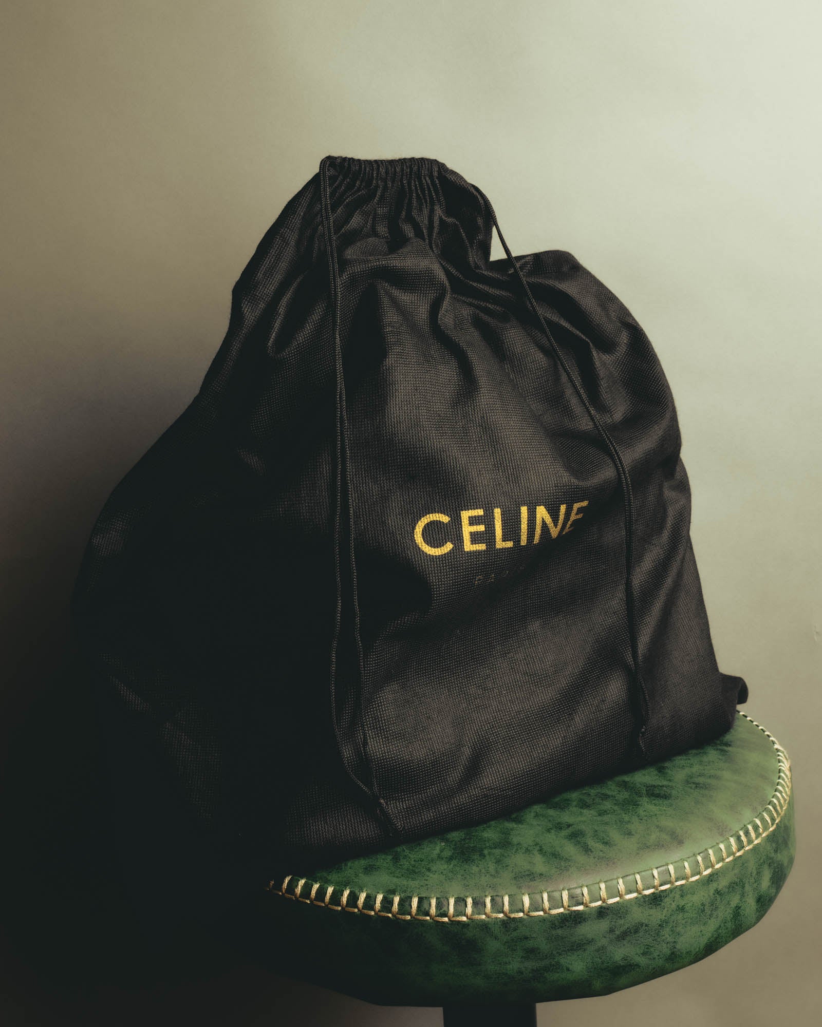 "CELINE" Late 80's-90's Teardrop leather backpack