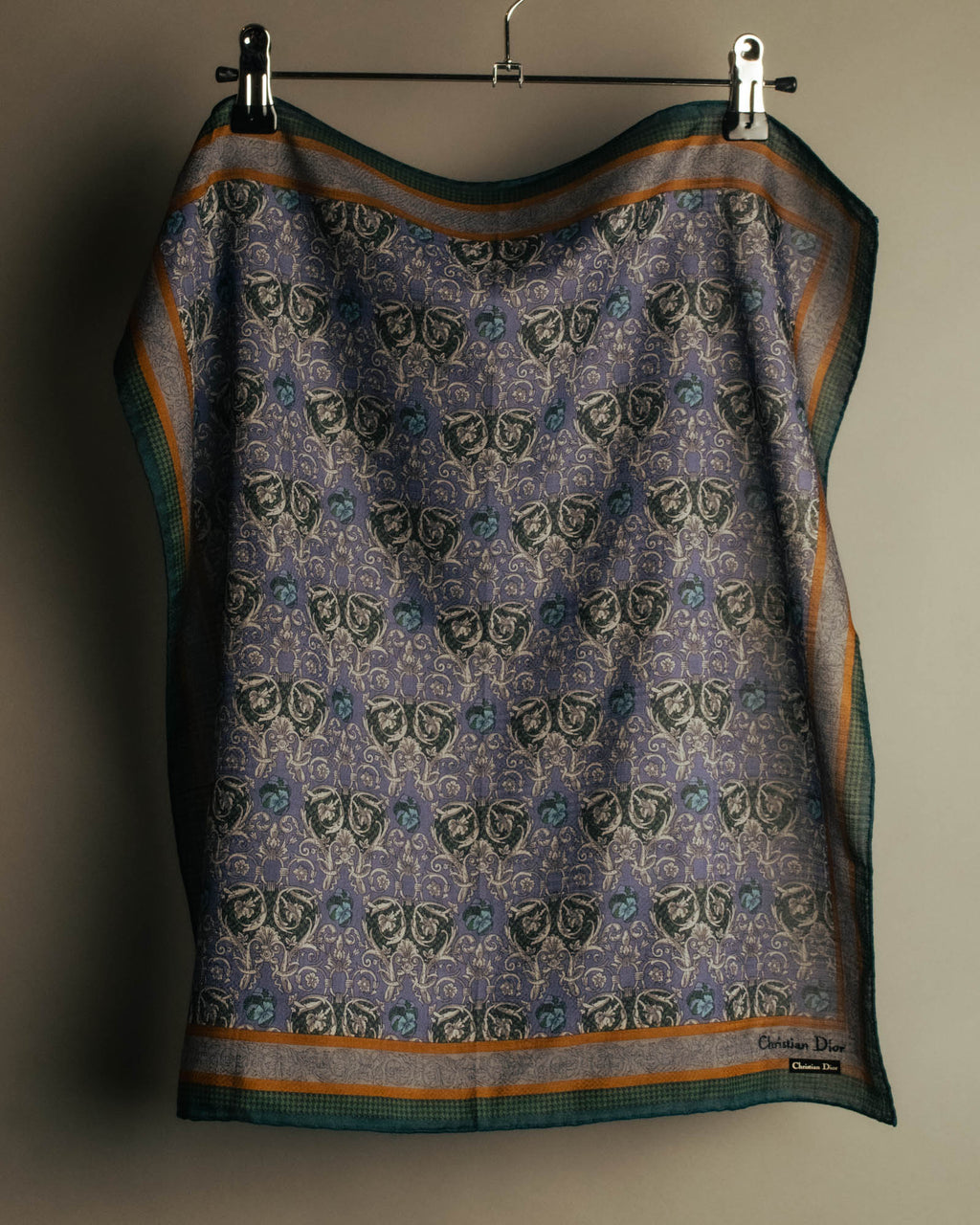 “Christian Dior” 90’s Botanical tapestry cotton scarf