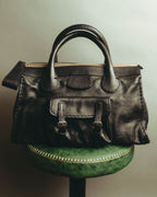 "Chloé" 00's Grained leather satchel bag