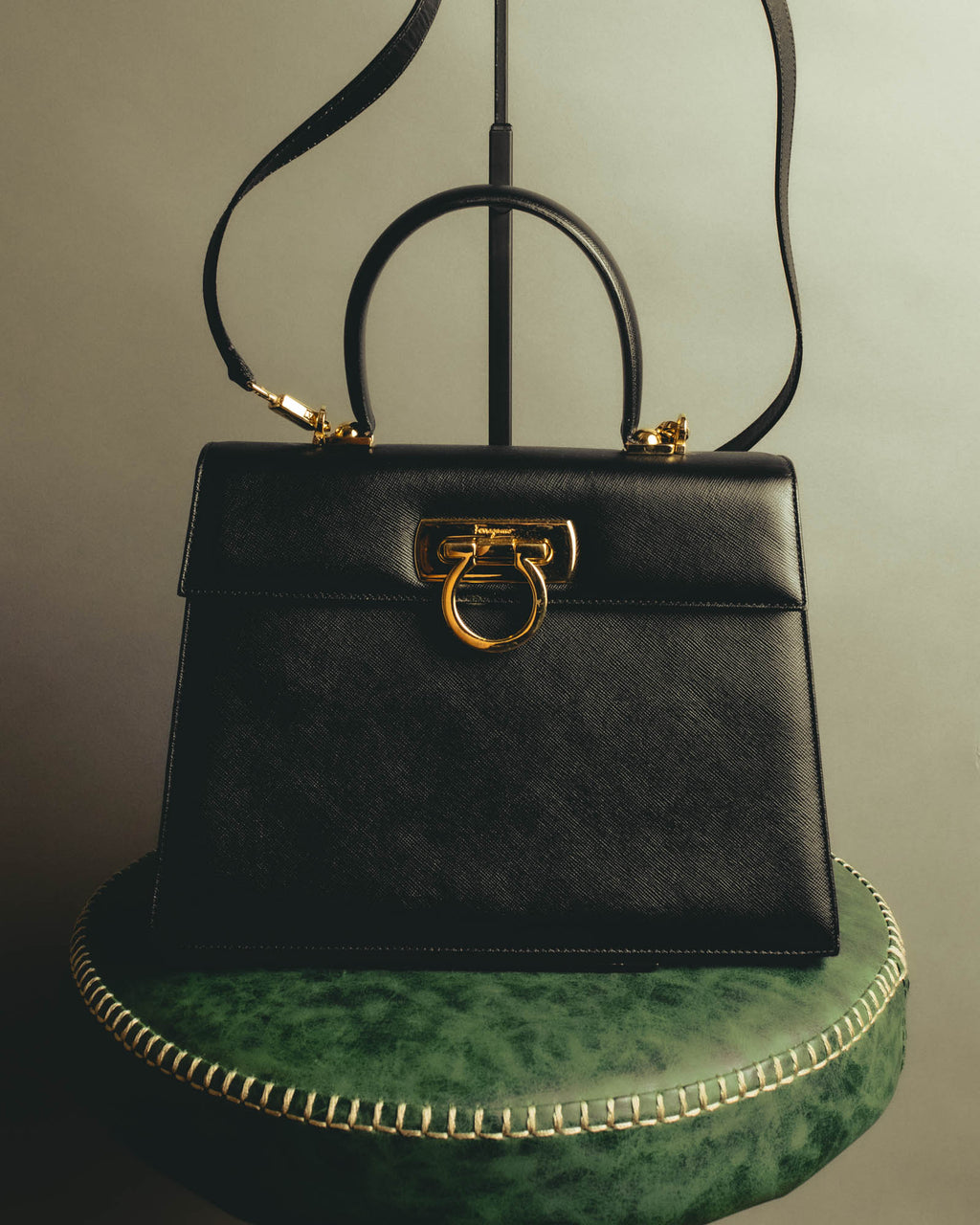 "Salvatore Ferragamo" 00's-10's Embossed leather top-handle bag