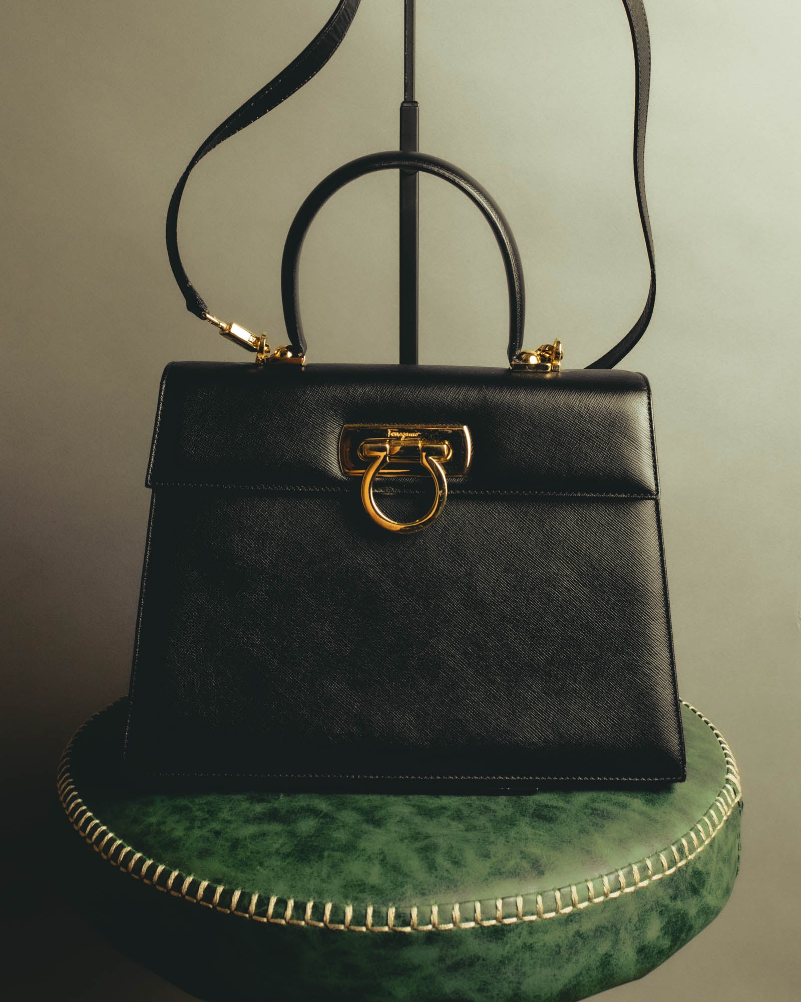 "Salvatore Ferragamo" 00's-10's Embossed leather top-handle bag