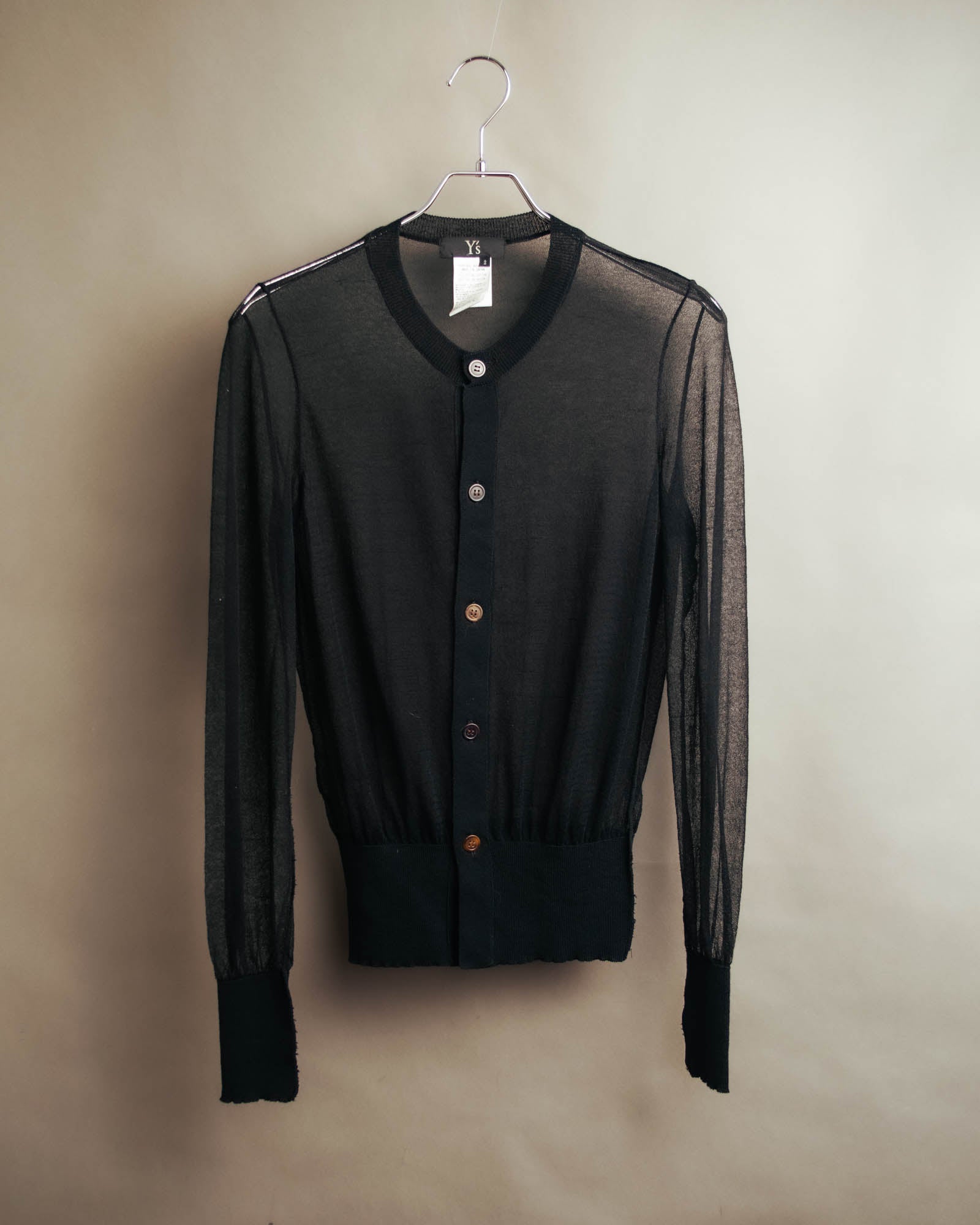 "Y's" Sheer knit cardigan