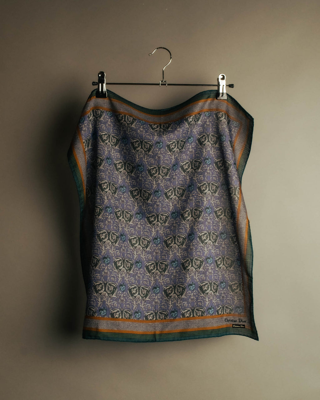 “Christian Dior” 90’s Botanical tapestry cotton scarf