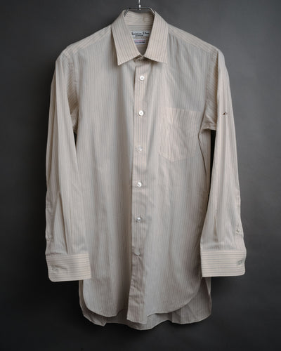 “Christian Dior” 90’s Dobby striped dress shirt