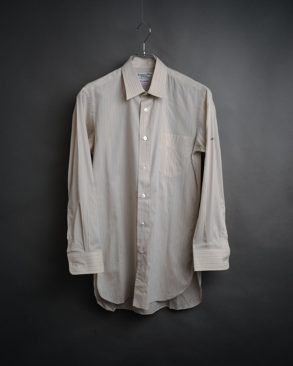 “Christian Dior” 90’s Dobby striped dress shirt