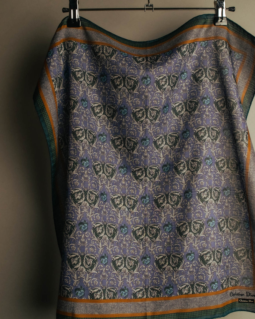 “Christian Dior” 90’s Botanical tapestry cotton scarf