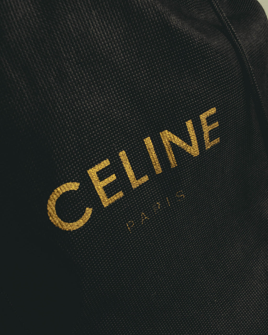 "CELINE" Late 80's-90's Teardrop leather backpack