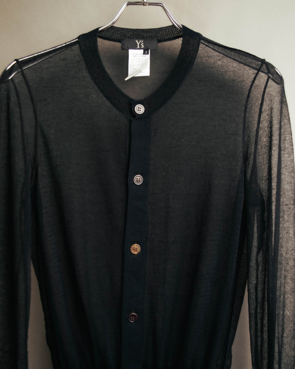 "Y's" Sheer knit cardigan