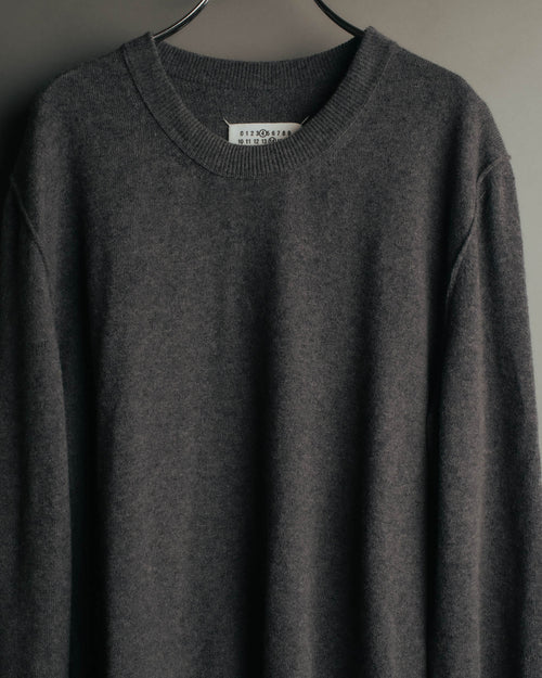 “Maison Margiela” 2023SS Minimal cashmere crewneck knit