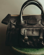 "Chloé" 00's Grained leather satchel bag