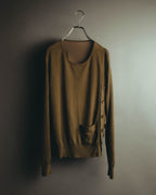 "Maison Margiela" 2017SS Paneled side button knit pullover