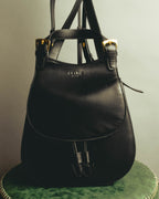 "CELINE" Late 80's-90's Teardrop leather backpack