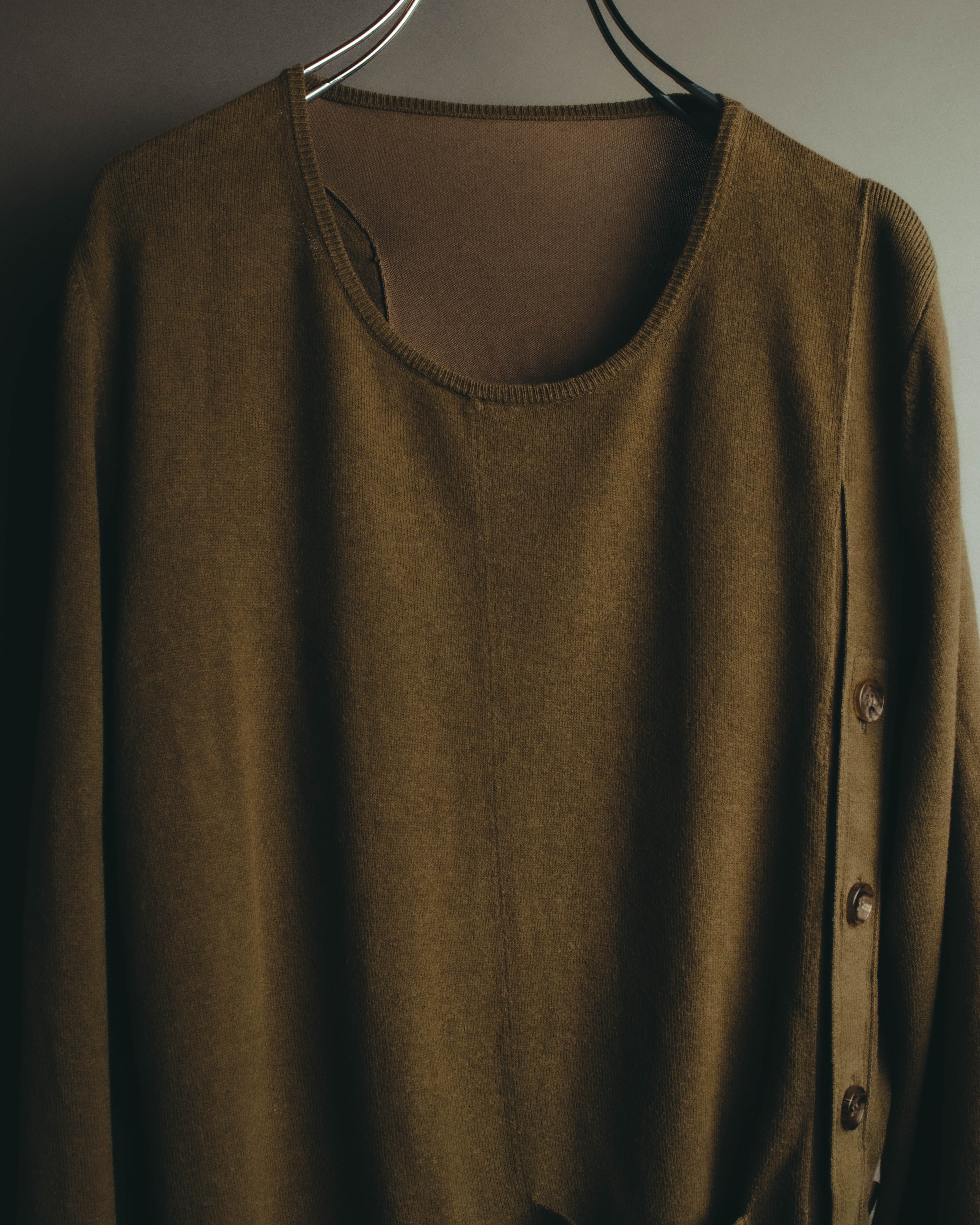 "Maison Margiela" 2017SS Paneled side button knit pullover