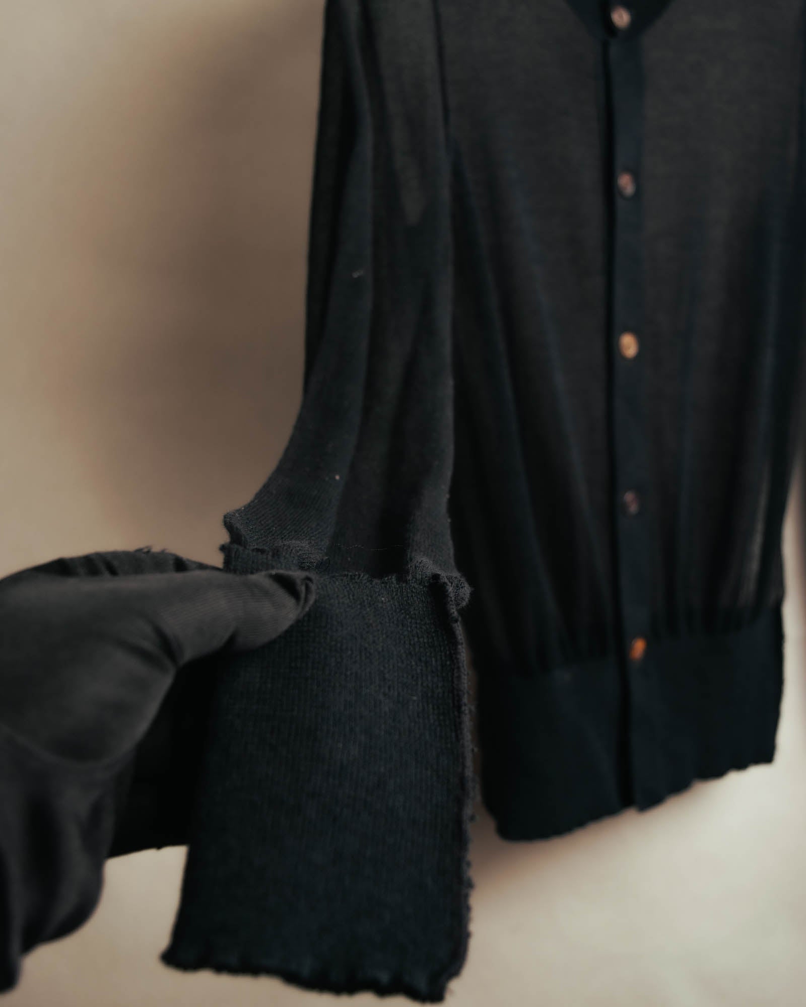 "Y's" Sheer knit cardigan