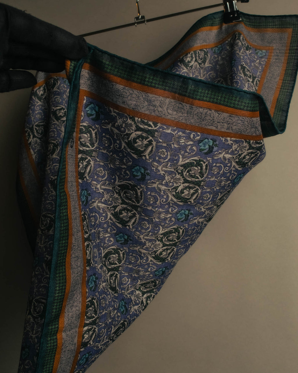 “Christian Dior” 90’s Botanical tapestry cotton scarf
