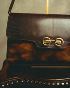 –SPECIAL– "GUCCI" 70's Classic horsebit shoulder bag
