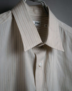 “Christian Dior” 90’s Dobby striped dress shirt