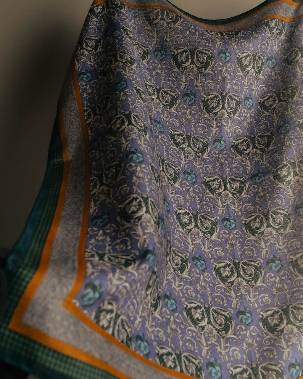 “Christian Dior” 90’s Botanical tapestry cotton scarf