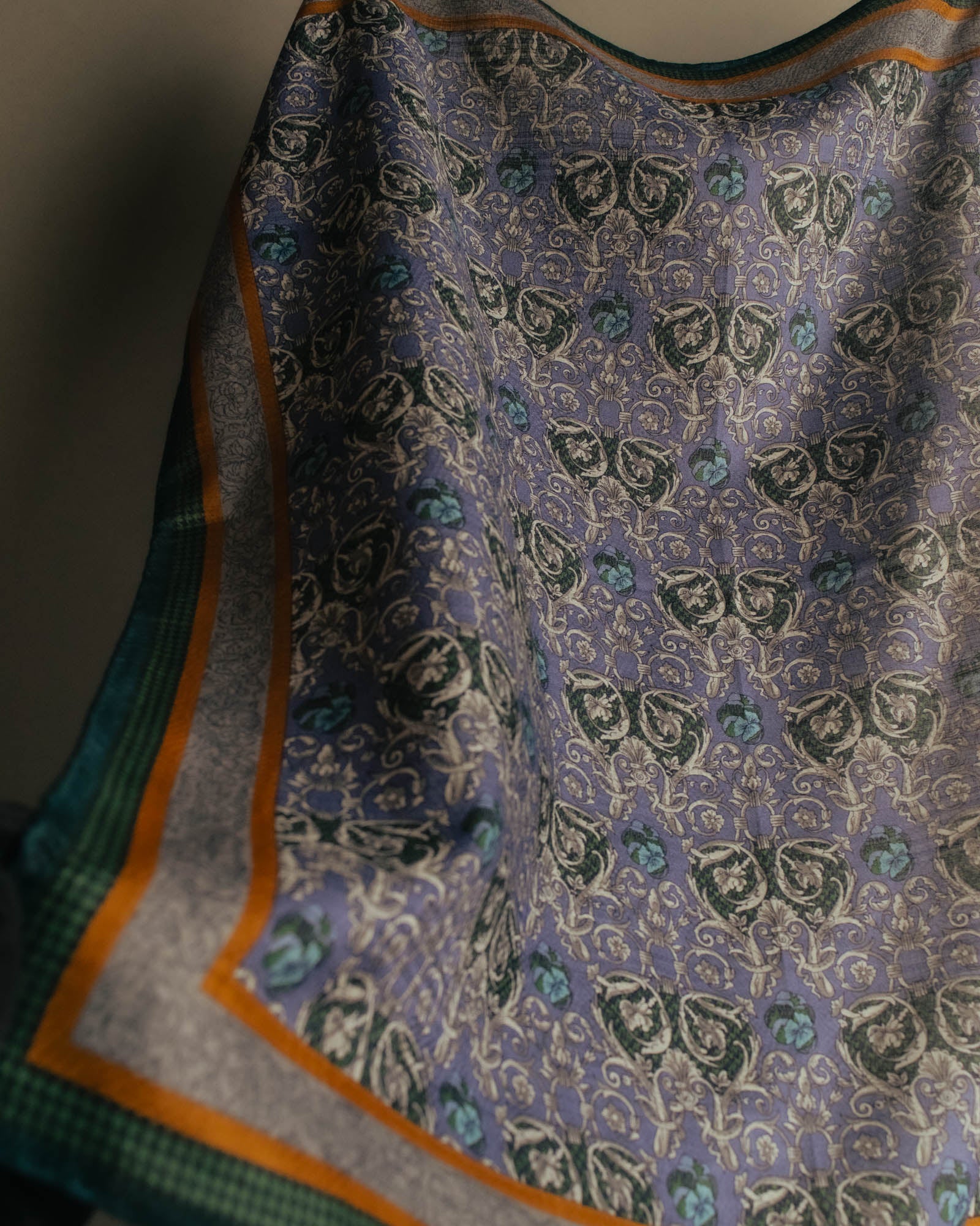 “Christian Dior” 90’s Botanical tapestry cotton scarf