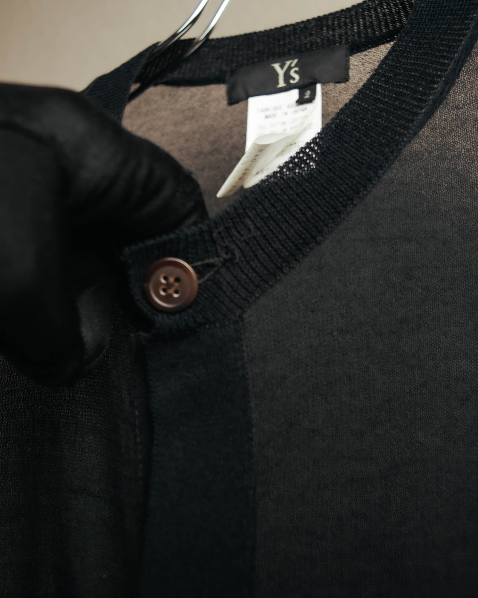 "Y's" Sheer knit cardigan