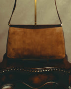 –SPECIAL– "GUCCI" 70's Classic horsebit shoulder bag