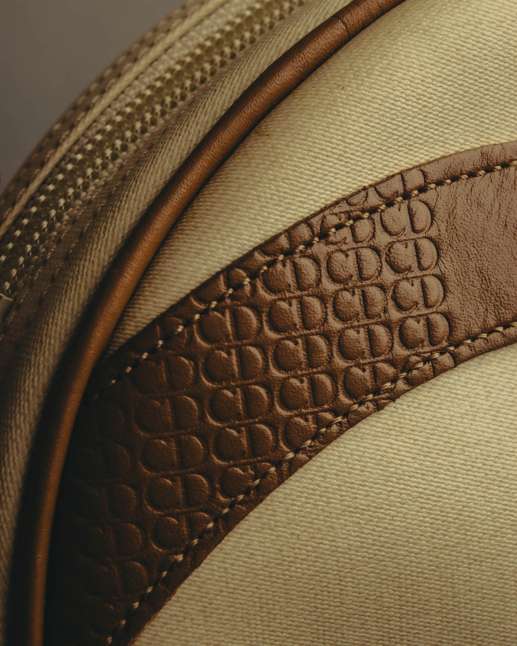 "Christian Dior" 70's-80's Classic canvas leather shoulder bag