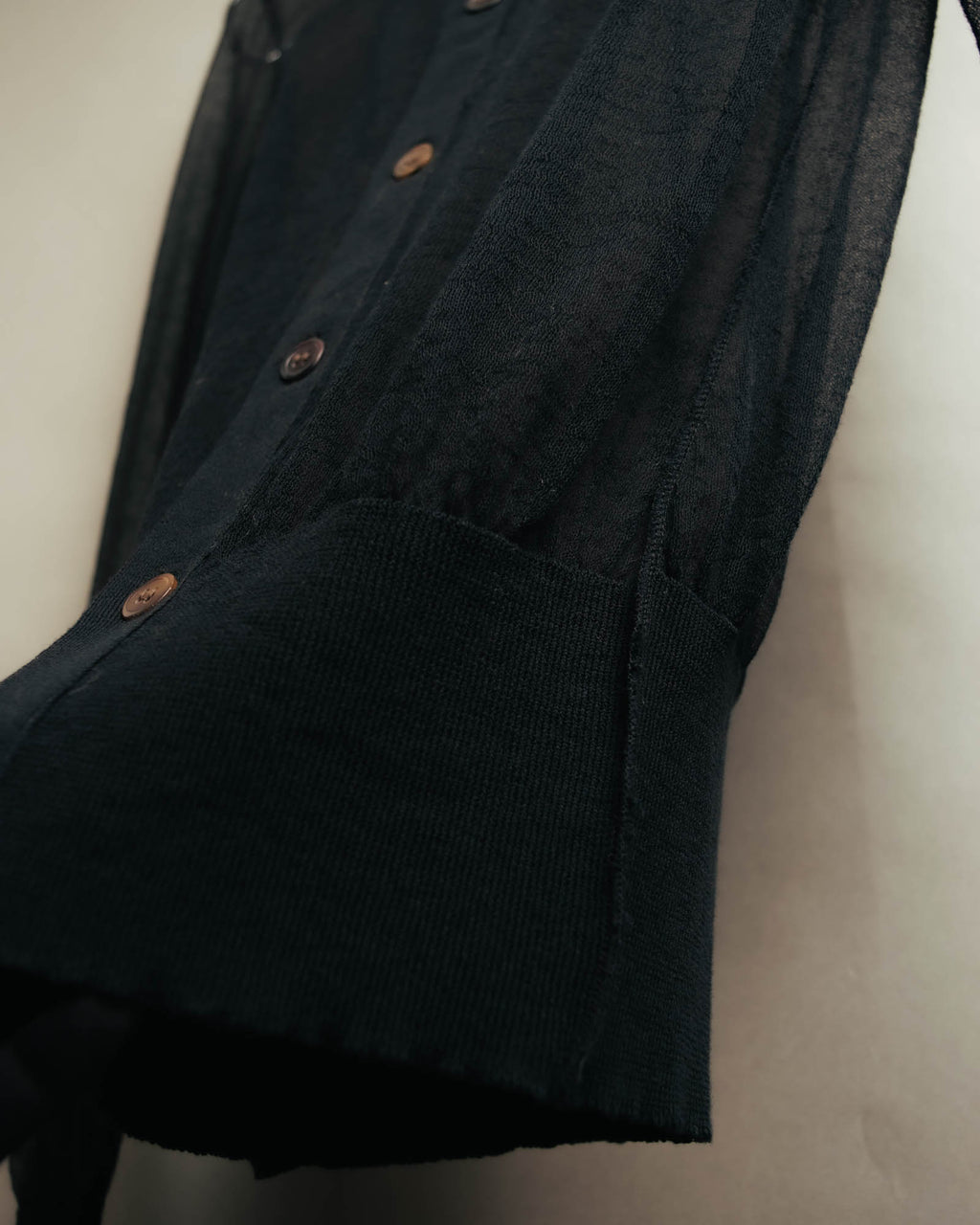 "Y's" Sheer knit cardigan