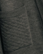 “Salvatore Ferragamo” 90’s-00’s Reversible silk panel wool cardigan