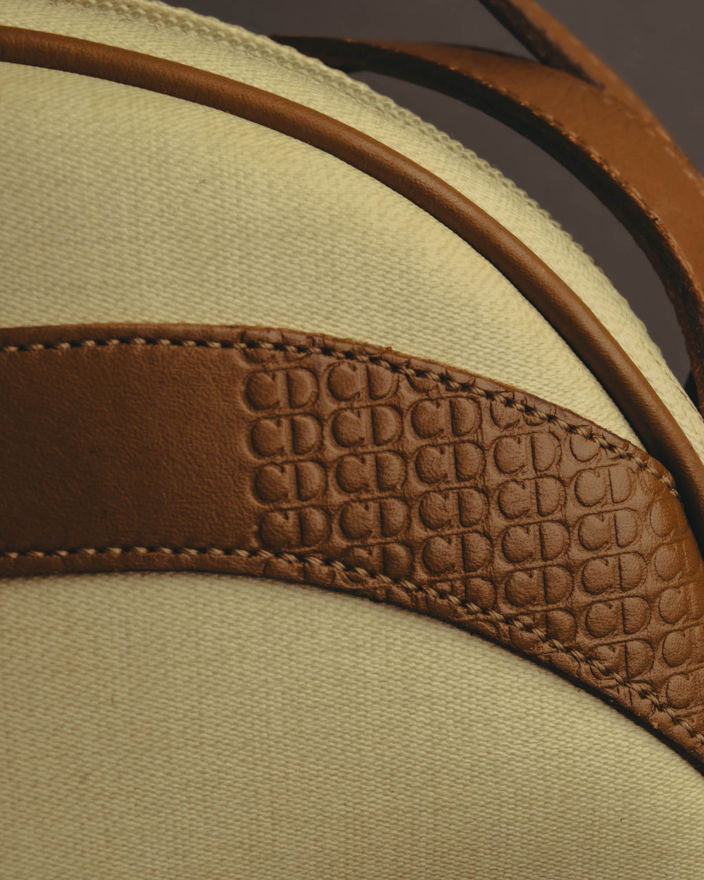 "Christian Dior" 70's-80's Classic canvas leather shoulder bag