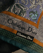 “Christian Dior” 90’s Botanical tapestry cotton scarf