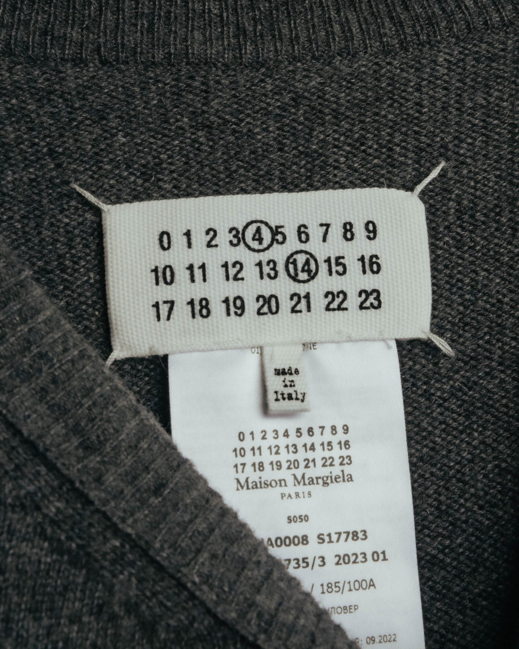 “Maison Margiela” 2023SS Minimal cashmere crewneck knit