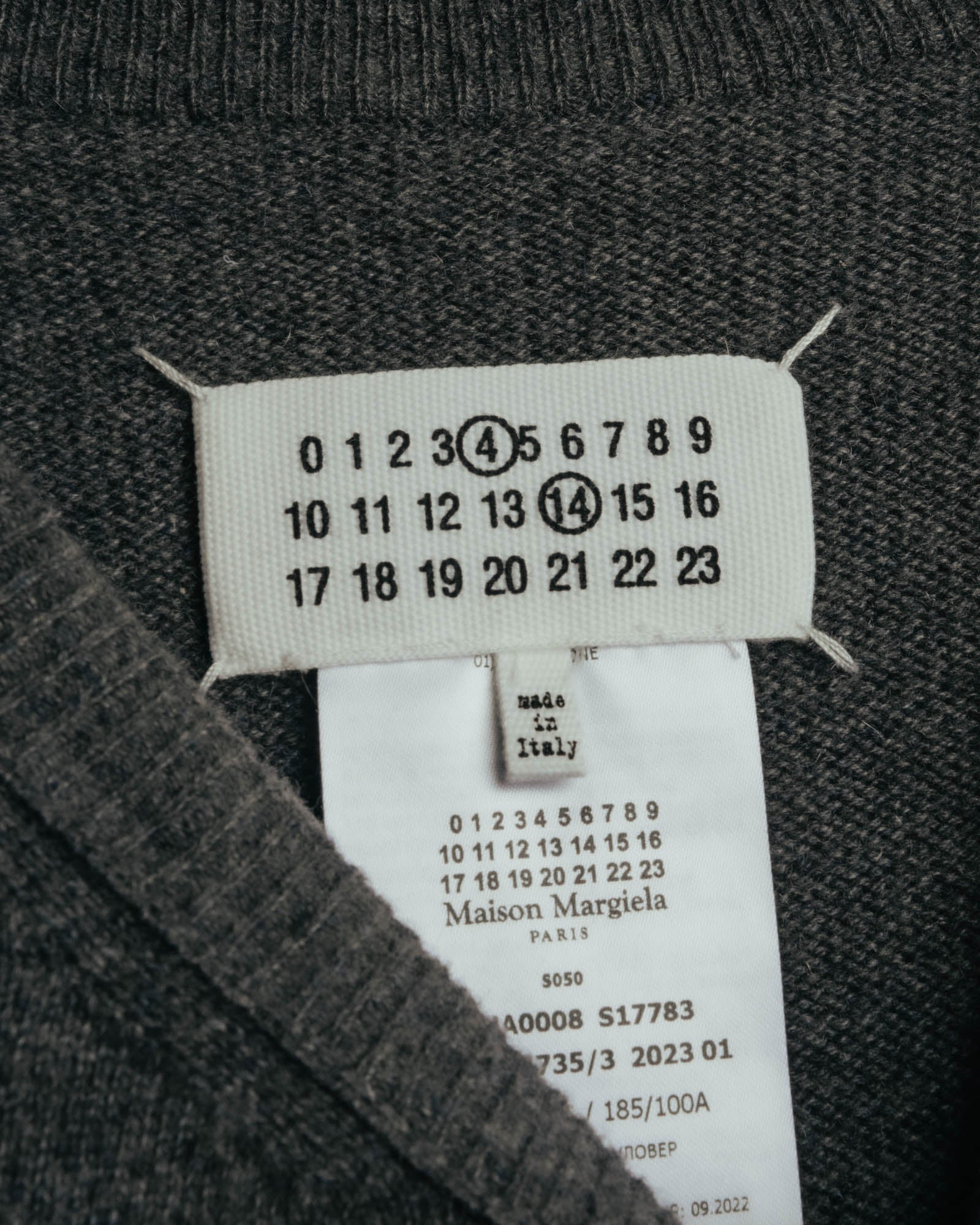 “Maison Margiela” 2023SS Minimal cashmere crewneck knit