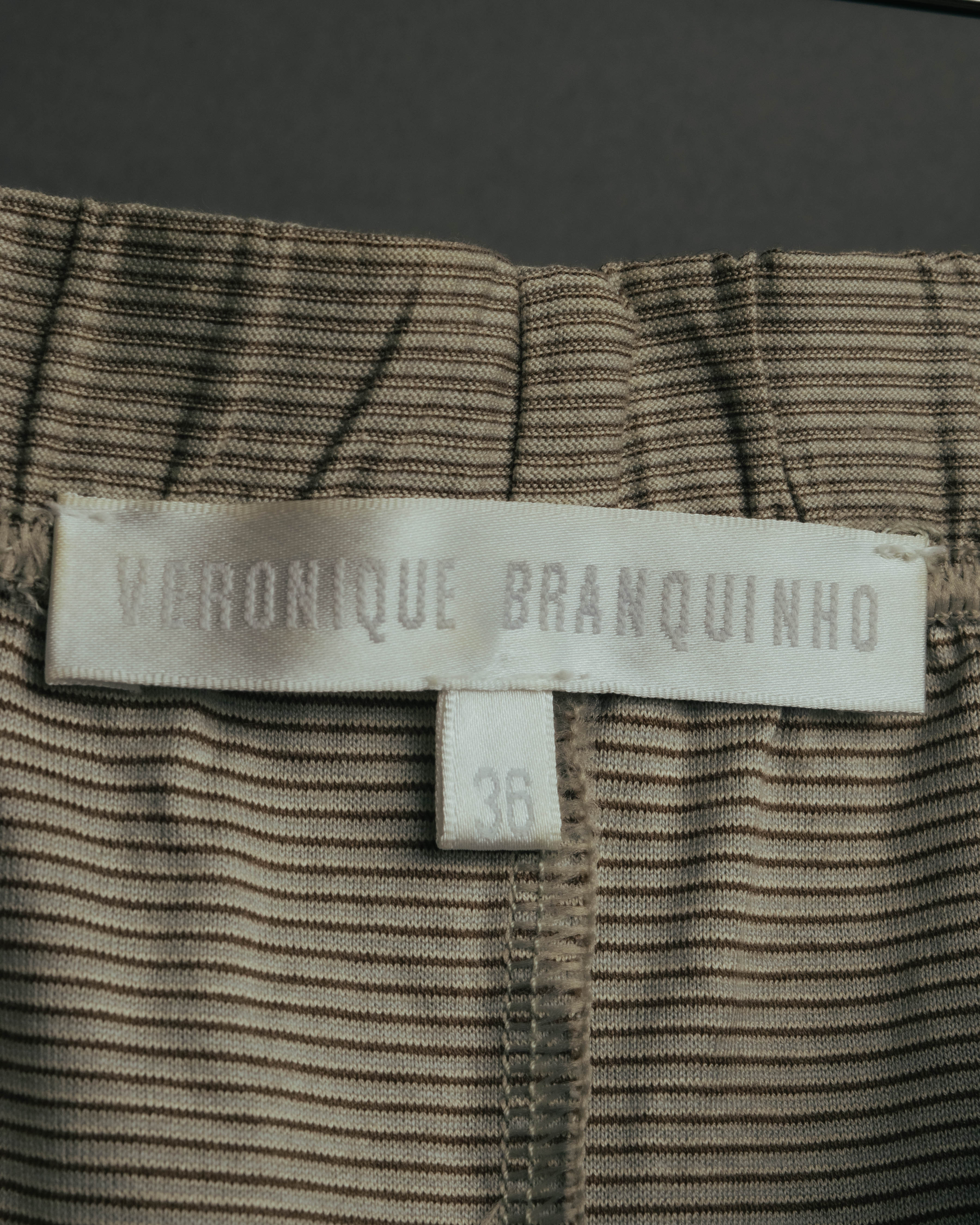 "VERONIQUE BRANQUINHO" 90's-00's Ribbed cotton easy pants