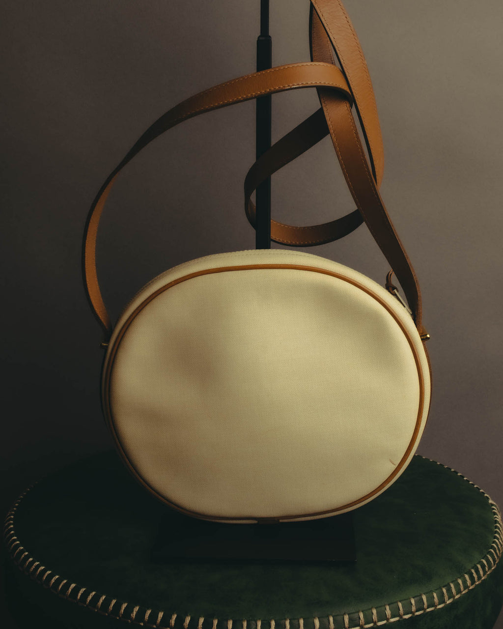 "Christian Dior" 70's-80's Classic canvas leather shoulder bag