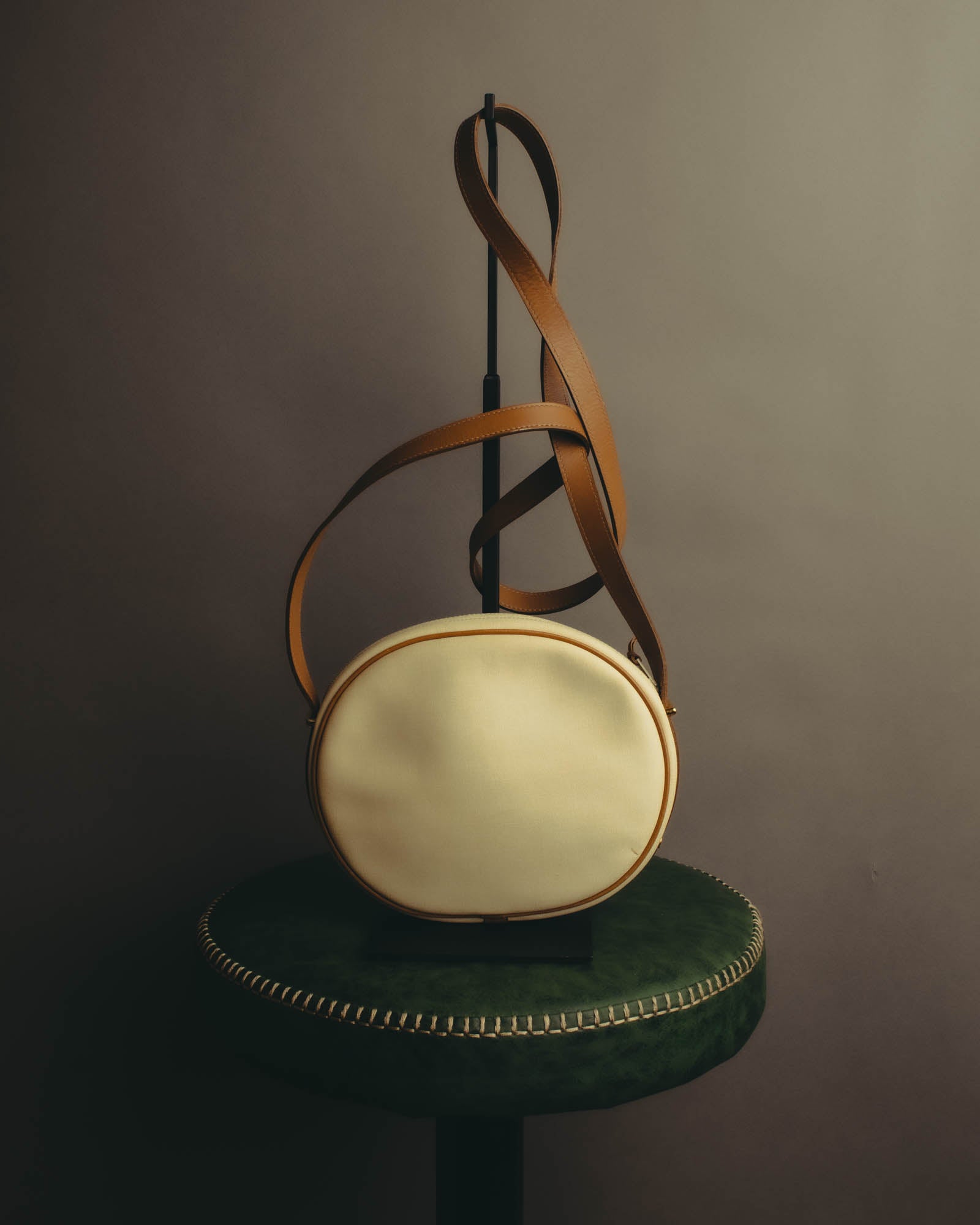 "Christian Dior" 70's-80's Classic canvas leather shoulder bag