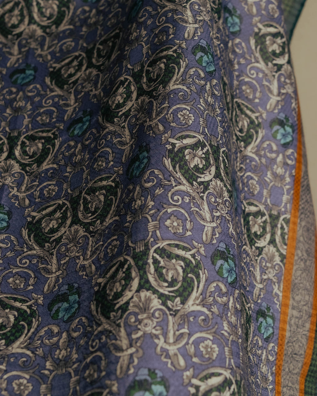 “Christian Dior” 90’s Botanical tapestry cotton scarf